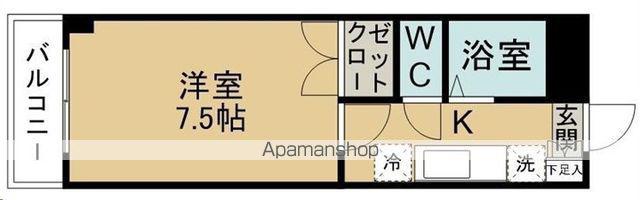 アタゴドミトリーみずほ台(1K/2階)の間取り写真