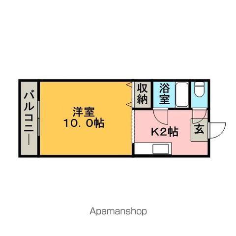 エトランゼⅢ宮本(1K/1階)の間取り写真