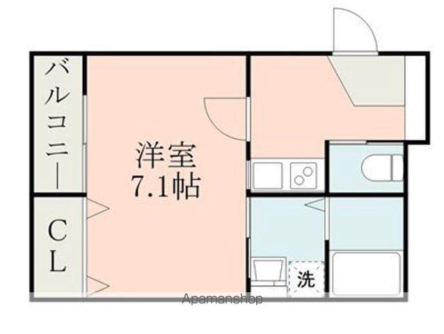 サイエンス吉富(1K/2階)の間取り写真
