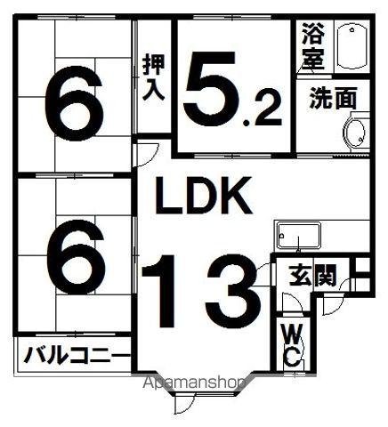 ハウスメイプル(3LDK/1階)の間取り写真