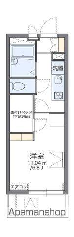 レオパレスピアチェーレ S(1K/1階)の間取り写真
