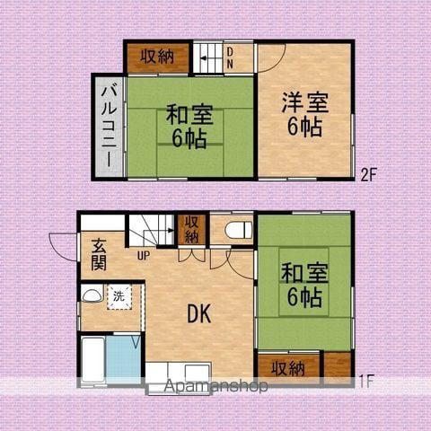 東武鉄道東上線 みずほ台駅 徒歩22分 2階建 築53年(3DK)の間取り写真