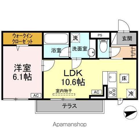 BELLE DEMEURE(1LDK/1階)の間取り写真