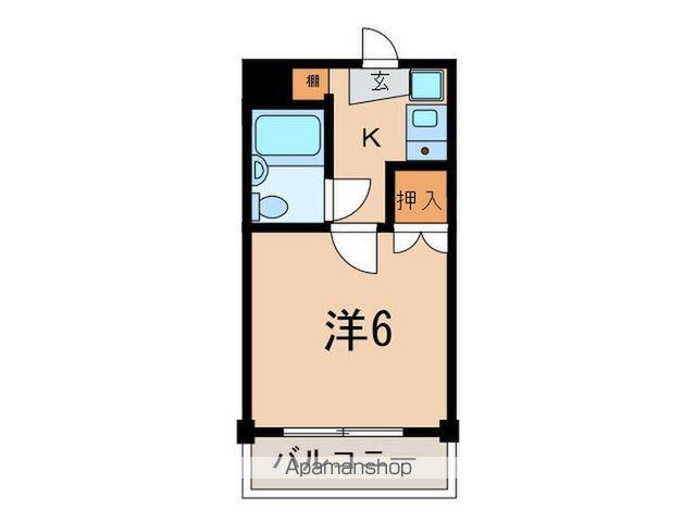 メゾンアベイユ3(1K/3階)の間取り写真