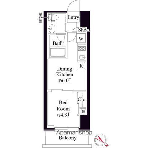 グランパセオ銀座築地(1DK/10階)の間取り写真