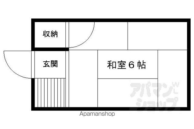 玉田荘(ワンルーム/2階)の間取り写真