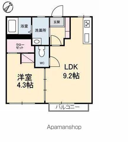 ジュネス川口(1LDK/2階)の間取り写真