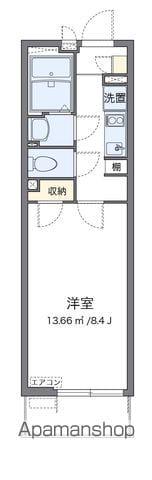 クレイノルナ ルミエール三郷(1K/1階)の間取り写真