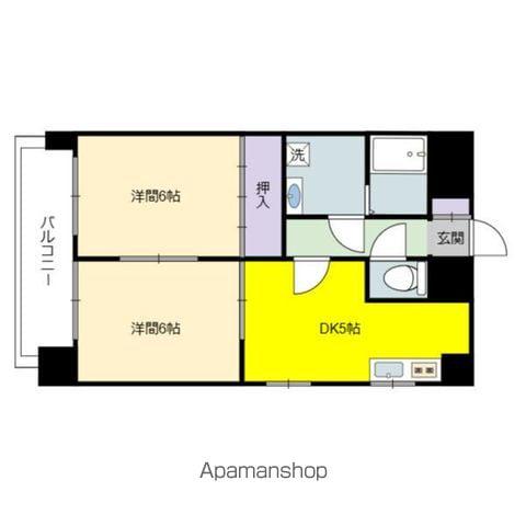 HEARTY東桜(2DK/4階)の間取り写真