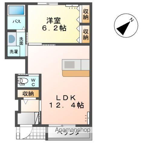 アンソレイユ(1LDK/1階)の間取り写真