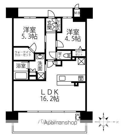 プレサンスロジェ森ノ宮(2LDK/10階)の間取り写真