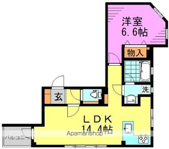 GRANDUO高円寺Ⅳ(1LDK/3階)の間取り写真