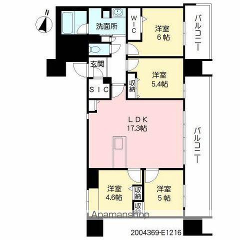 照葉クロススタイル(4LDK/12階)の間取り写真