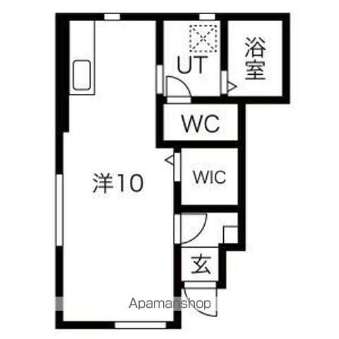 MONCIEL(ワンルーム/1階)の間取り写真