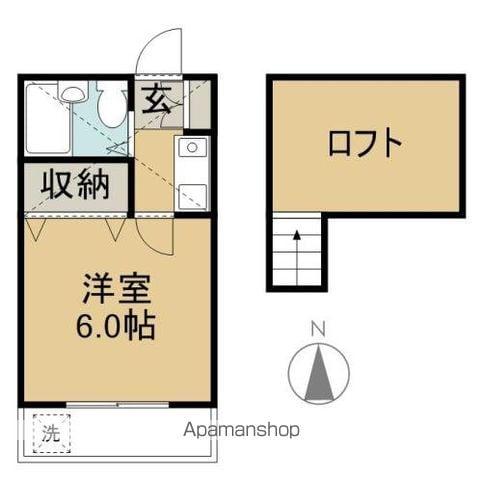 コーポベルウッドⅡ(1K/2階)の間取り写真