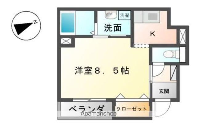 メゾンコンフォース(1K/1階)の間取り写真