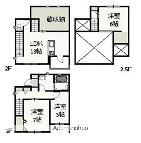 岡山電軌東山本線 東山・おかでんミュージアム駅駅 徒歩28分 2階建 築15年(3LDK)の間取り写真