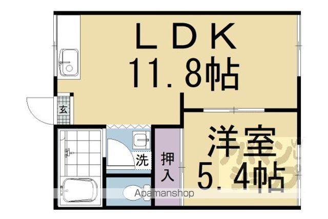 ハイムアレグレット(1LDK/1階)の間取り写真