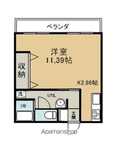 トライアングルビル(ワンルーム/3階)の間取り写真