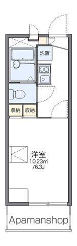 レオパレスヴァーグ難波(1K/1階)の間取り写真