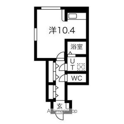 カーサ・ミー (ワンルーム/1階)の間取り写真