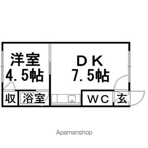 第2シルバーハイツ(1DK/2階)の間取り写真