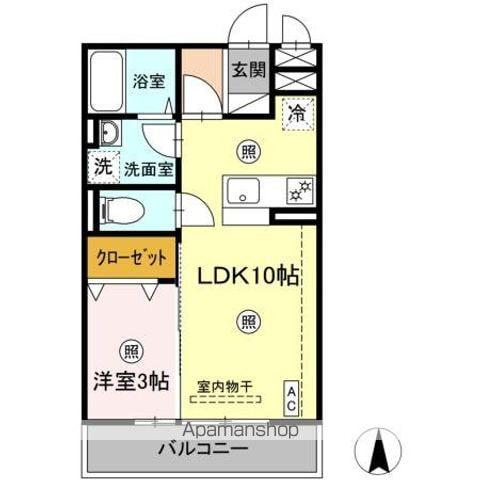 マリンプラザA(1LDK/3階)の間取り写真