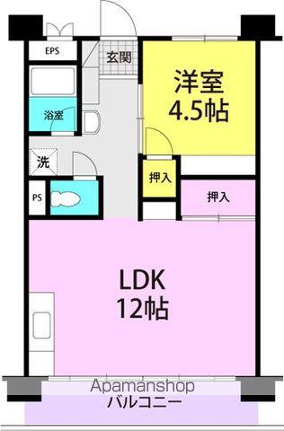 ビレッジハウス南清水タワー(1LDK/10階)の間取り写真