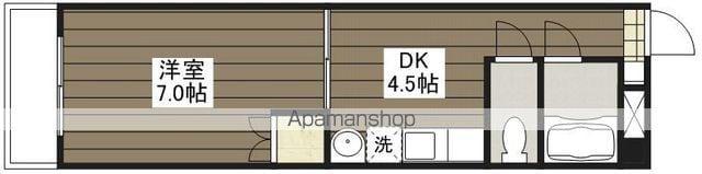 第2フジビル(1DK/3階)の間取り写真