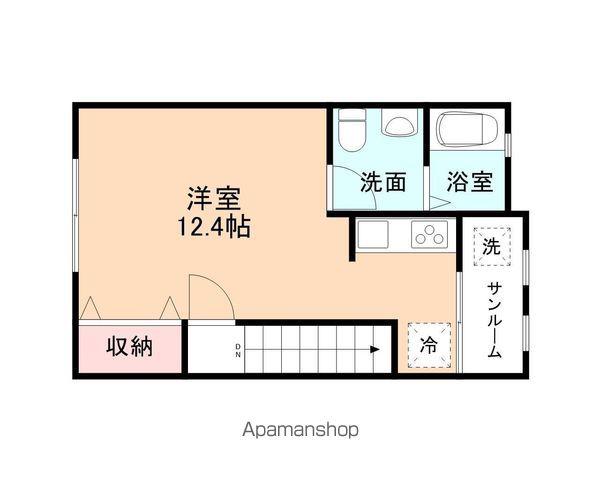 NEO SQUARE Ⅲ(1K/2階)の間取り写真