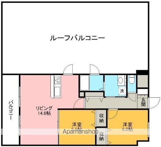ロイヤルコンフォート光の森(2LDK/10階)の間取り写真