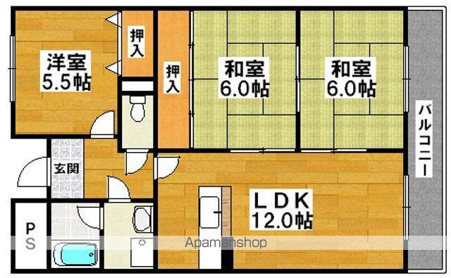 エンデバー高石(3LDK/4階)の間取り写真
