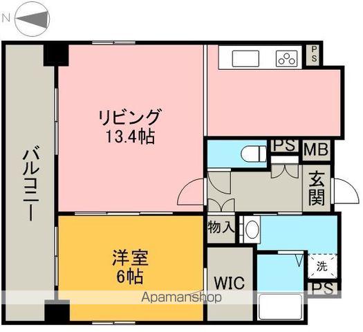 ボワドブローニュ(1LDK/6階)の間取り写真