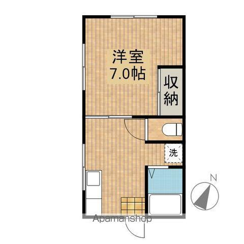 コーポあさひ(1K/1階)の間取り写真