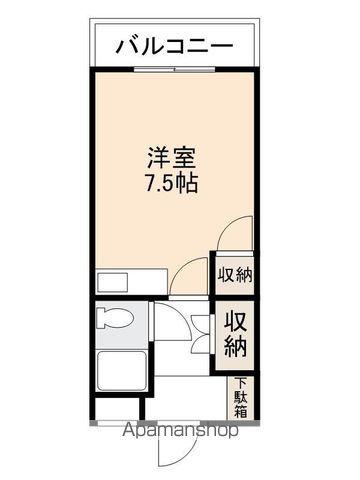 カトレアハイツ(ワンルーム/2階)の間取り写真