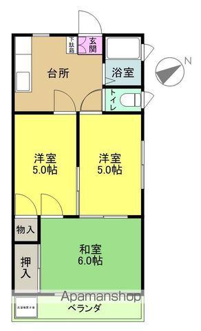 GH才丸ハイツ(3K/2階)の間取り写真