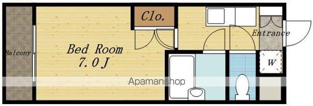 HOSHI第二マンション(1K/3階)の間取り写真
