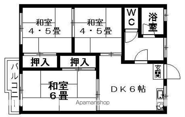 コーポAT(3DK/1階)の間取り写真