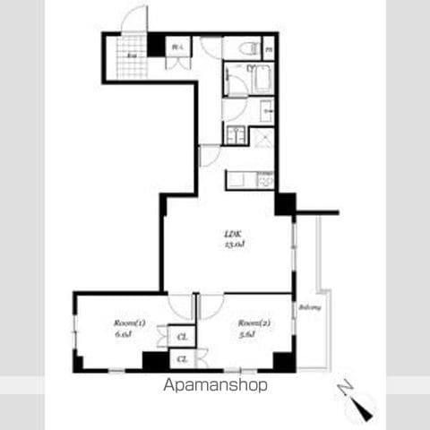 ARECX八幡(2LDK/3階)の間取り写真