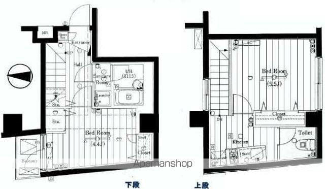 ブライズ新宿中井(2K/5階)の間取り写真