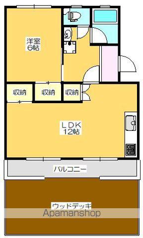 パルティーレ八万町(1LDK/1階)の間取り写真