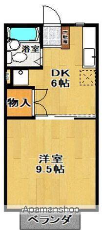 アミューズハイツ(1DK/2階)の間取り写真