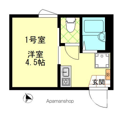 あおばトラスト新中野(1K/1階)の間取り写真