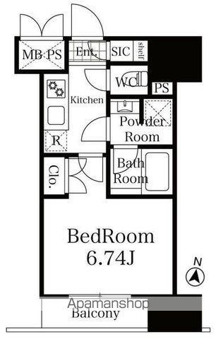 リージア上杉一丁目(1K/11階)の間取り写真