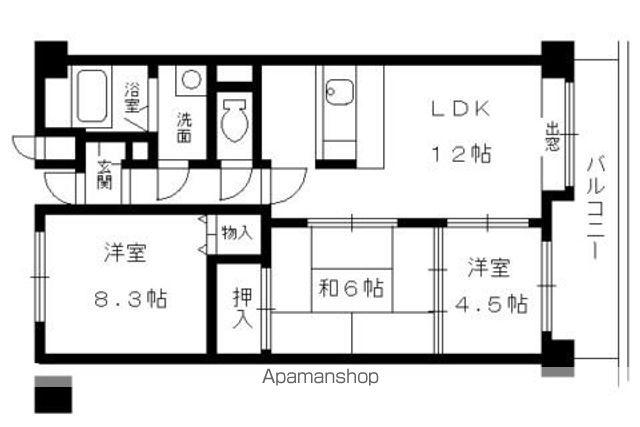 GRAND KS(3LDK/2階)の間取り写真