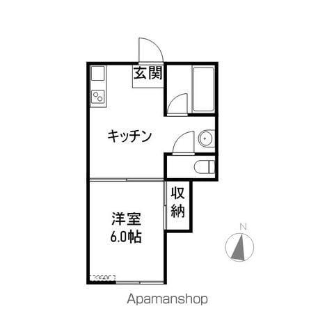 コーポ大幸(1DK/2階)の間取り写真