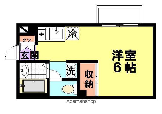 南塚口ハイツ(ワンルーム/2階)の間取り写真