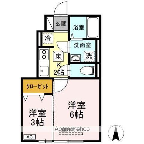フォルトゥーナ(2K/1階)の間取り写真