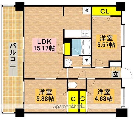 パークテラス香椎駅前(3LDK/4階)の間取り写真