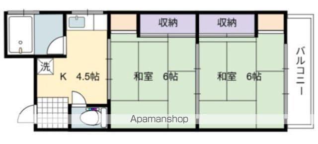 第一迫田ビル(2K/4階)の間取り写真
